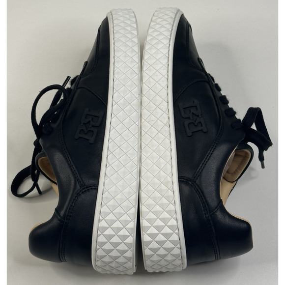Bruno Magli Paola Womens Platform Sneaker Black Leather Size 8M New $198 - Picture 5 of 10